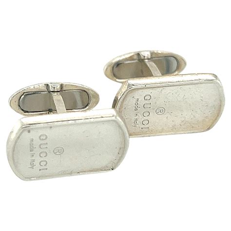 gucci silver cufflinks|authentic gucci cufflinks.